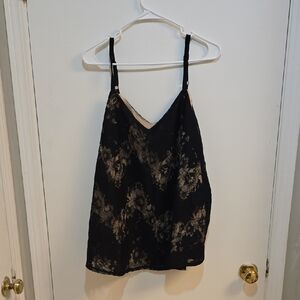 Torrid 1x Sophie Black and Cream Lace Camisole